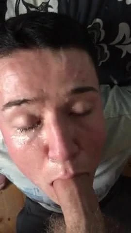 Painting his fucking face with cum 5