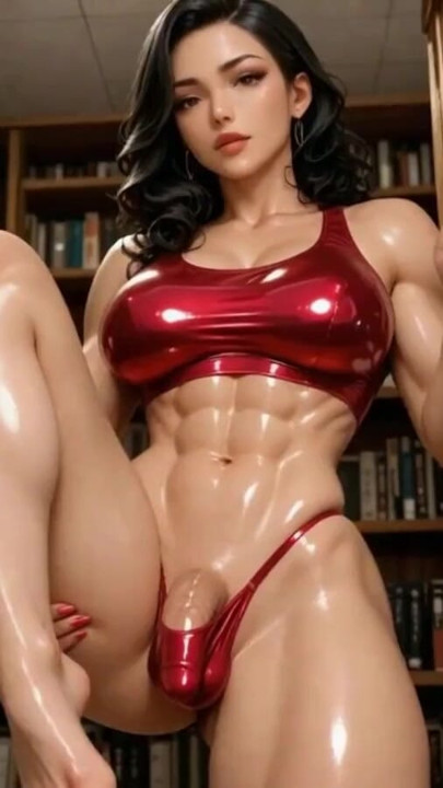 Futanari in library | Clip 1