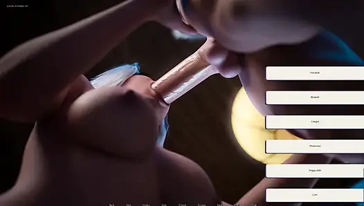 Beyaz saçlı kız ateşli vücudunu rahatlatmek istiyor