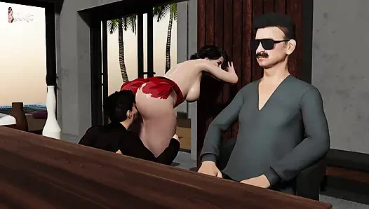 Ich habe die fremdgehende Frau meines blinden Nachbarn gefickt – Lila Lux