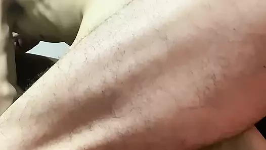 Cuckold and deepthroat... From his ass to his mouth... and from her mouth to her boyfriend's mouth