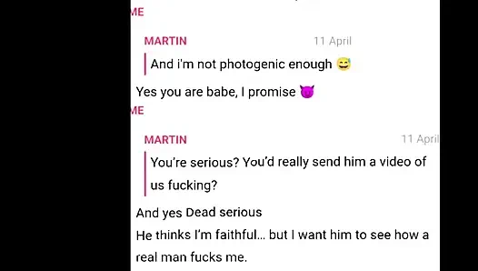 I'm Fucking an 18yo Fan Bareback & Sending It to My Husband at Work