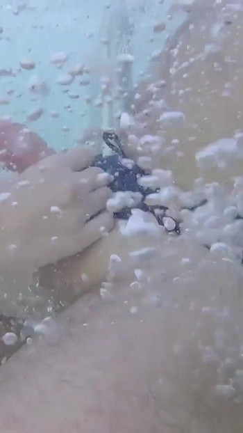 Memorable moment from "Teen student masturbate my cock in a public pool in front of everyone - it's very risky with people"