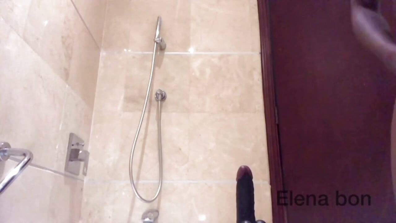 Elena Riding Her Fat Big Dildo in the Shower While Thinking About Stepdad