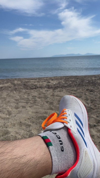 Sun. sand  sea  sock  shoe