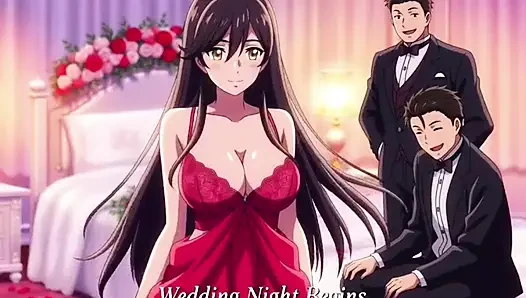 Wedding night bride secretly fucks groomsmen while groom waits