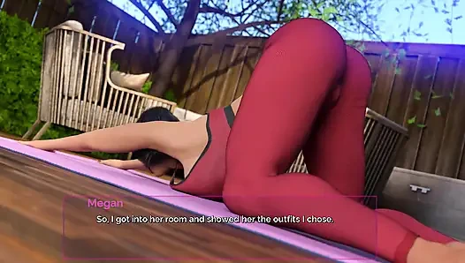 Sei still und tanzen: sexy vermieterin macht yoga mit ihrer mieterin im garten, episode 52