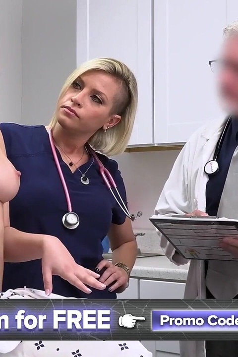 Perv Doctor - Old Doctor and His Busty MILF Nurse Help Their Patient with Her Stimulation Issues
