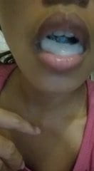 Swallow and play with cum