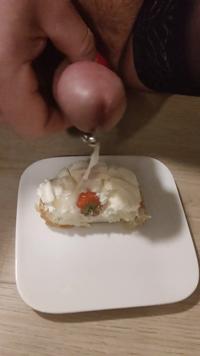 Iconic moment from "Cuckold eats his own cum today"