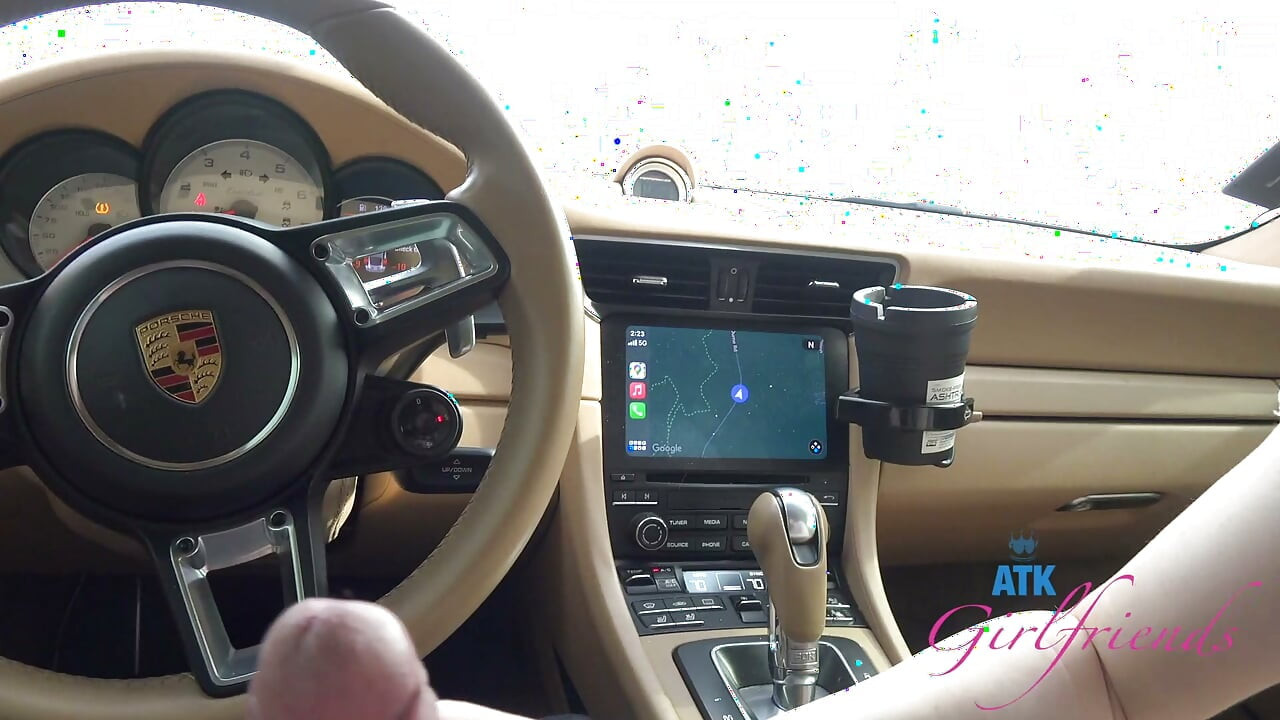 Sweet Amateur Ava Davis in Braces Gives Road Head POV on Car Ride GFE Session