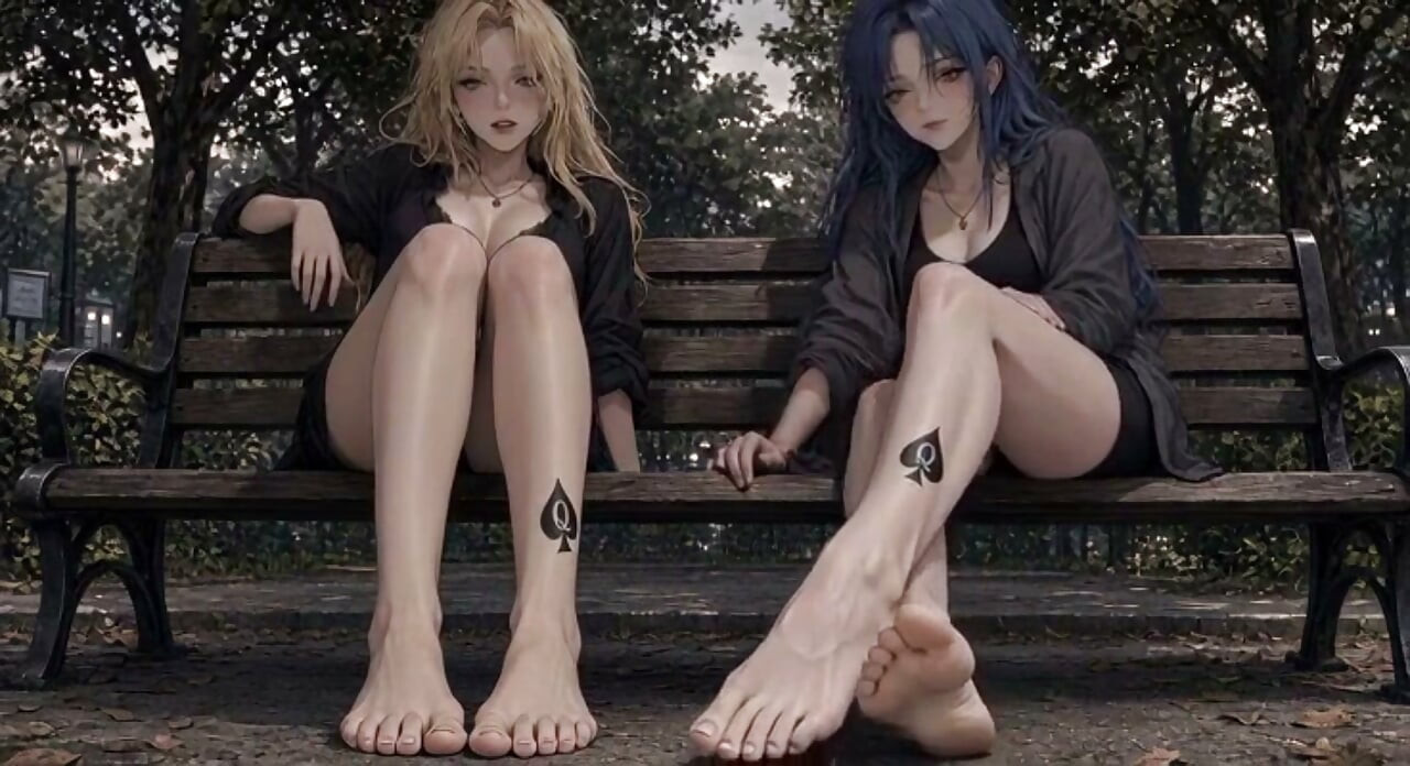 Maça Kızı Dövmesi ve Ayaklar - Anime Derlemesi (Erotik AI Sanatları)