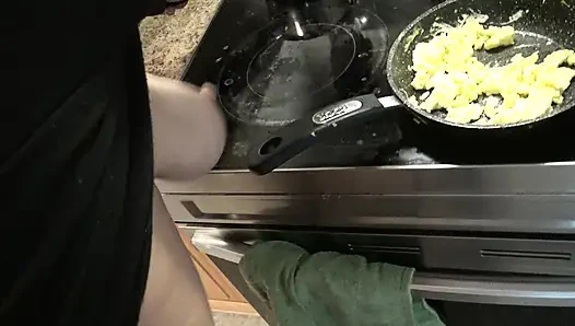 Submissive Stepmom In Hijab Creampied By Stepson In The Kitchen