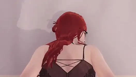 Orta yaşlı seksi üvey anne üvey oğluna iki kez boşalmasına yardım ediyor