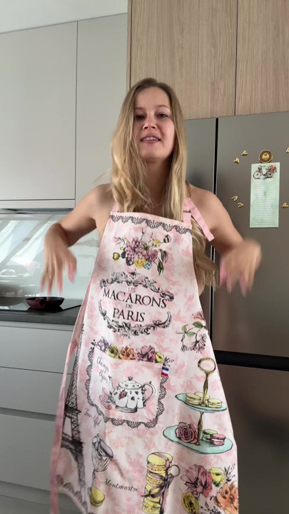 Decided to make breakfast wearing nothing but my favorite apron because being naked feels better