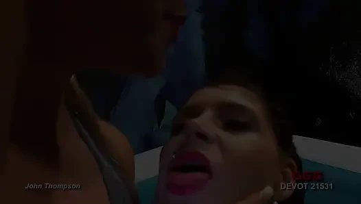 Ggg John Thompson - Bitchi Jana Ve Mini Hotcore Havuzda Üçlü Seks