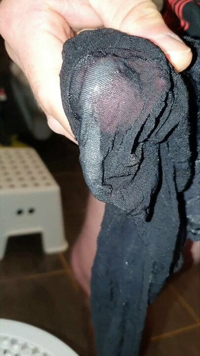 Love stockings on my hard dick