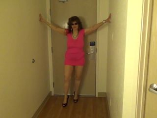 Tinja In A Hot Pink Mini Dress