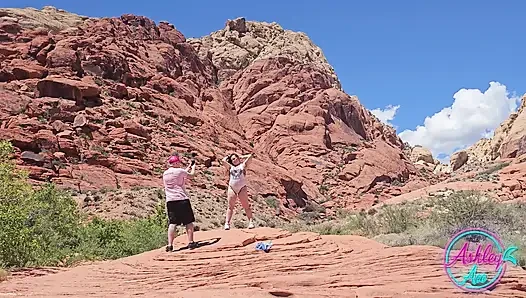 Pemotretan di balik layar - ashley di red rock canyon