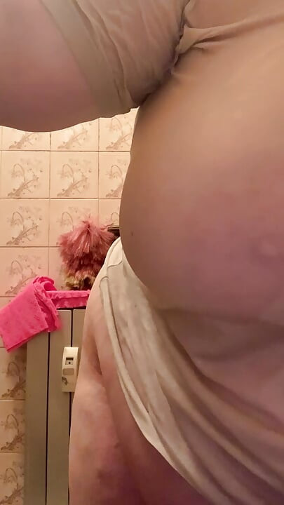 In the bathroom
