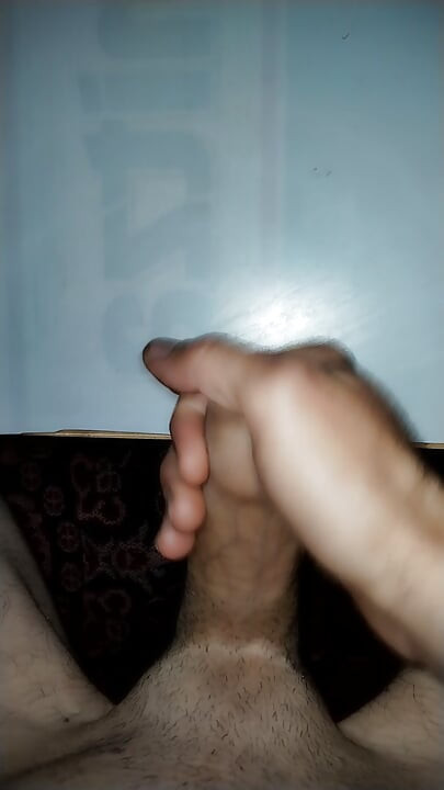 Huge cumshot from my oily dick