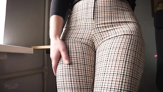 Naughty Coworker Cameltoe Tease And Denial