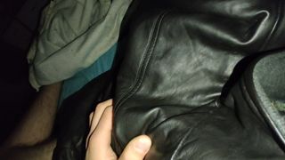 leather jacket masturbation