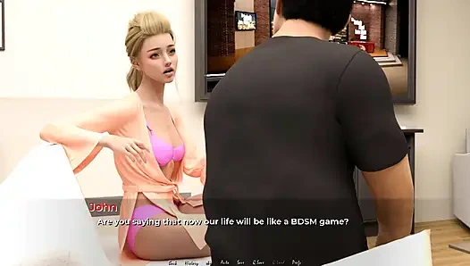 Bergerak turun: istri dominan dan suami yang patuh, footjob mani muncrat dan orgasme wanita yang intens ep.43