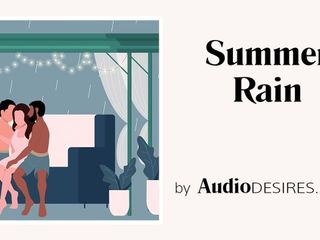 Summer rain mfm threesome âm thanh khiêu dâm, khiêu dâm cho phụ nữ asmr