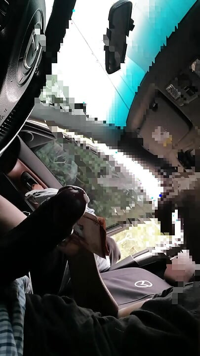 Damn, I suck it in the car