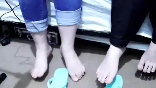 Asian sisters foot fetish