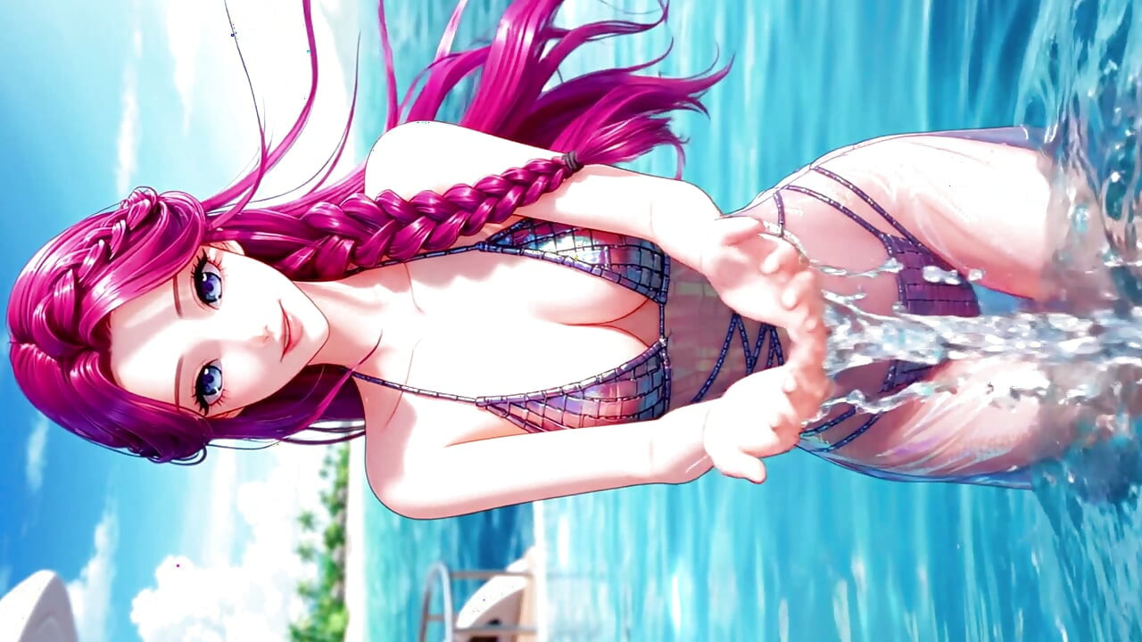 Zilele vesele ale fetelor anime frumoase: Paradis de vară 3D Anime generat de AI