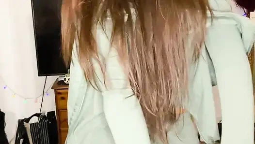 Slutty British College Teen Striptease