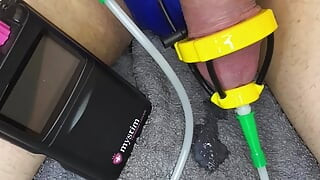 E-stimulasi elektrostimulasi tangan bebas air mani memerah orgasme memerah batang palam zakar