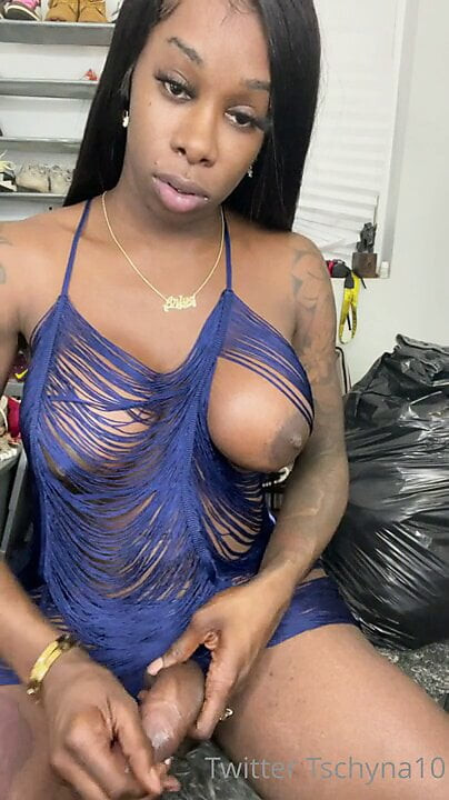 TS C Loves How Her Dick Looks In A Dress