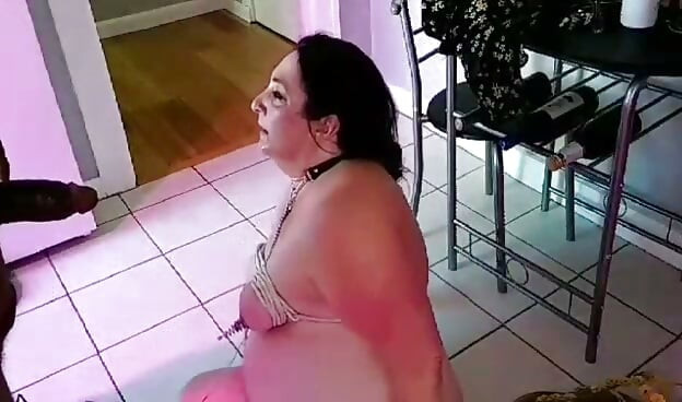 PAWG MILF GILF BBW submissive slut humiliated throat fucked and gets deep anal  from BBC