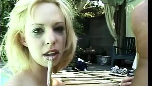 Sweet Blonde Peacherino Jamie Lynn Hart Becomes More Cute After Whitewashing Her Face with Jizz After Sloppy Blowjob