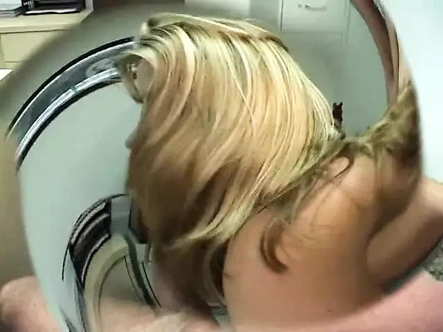 Blonde MILF and young ebony suck and jerk white guy's tool