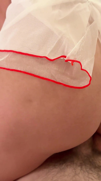 Ich habe erregt, als ich dicken arsch, stiefschwester im krankenschwester-anzug sah ... Harter fick, stiefschwester, aber kommt aus versehen rein ... | Clip 1