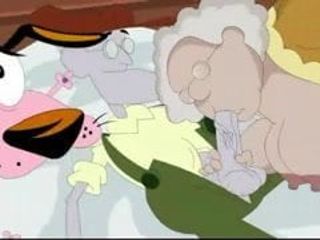 Old people from Courage at cartoon porn
