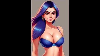 힌디어 인도 섹스에서 아이스 마사지 후 거칠고 하드한 애널 섹스를 위해 Devar와 장난치는 귀여운 Saree bhabhi