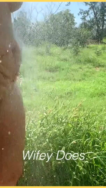Must-share moment from "Wifey showers fully nude at public shower near a hiking trail in a risky fully nude dare"