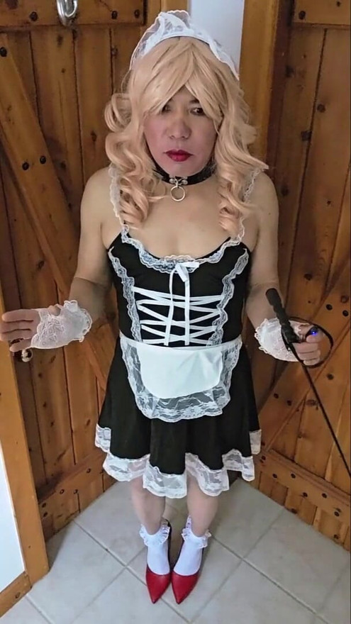Pathetic Maid Apology Riding Crop Self Punishment | Clip 1