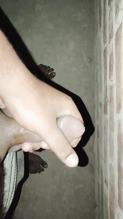 Young Man solo Masterbate alone in a room with dotted condom.