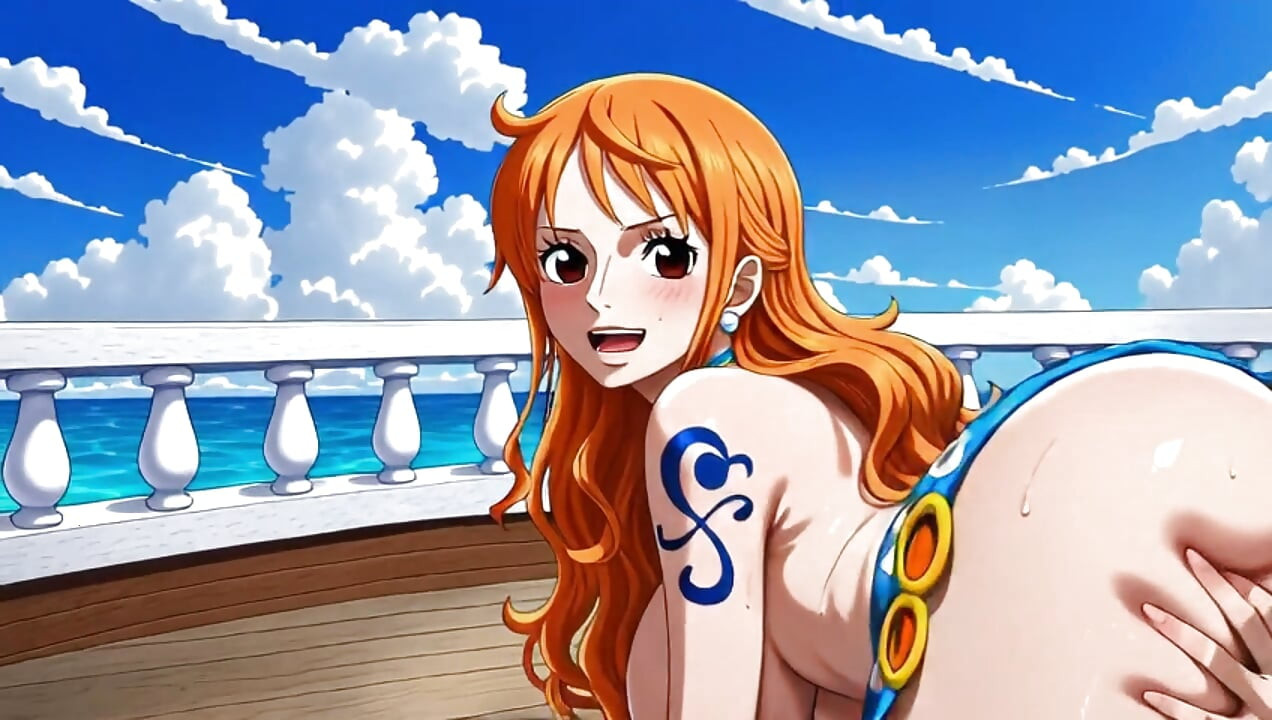 One Piece - Nico Robin eating Nami's pussy and ass then fingering her