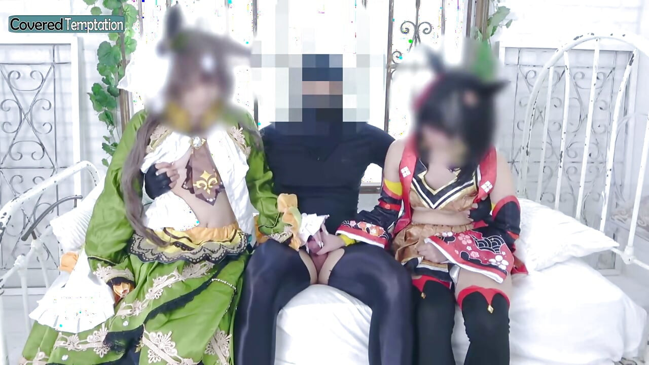 Cosplay Adult Woman Threesome Sex with Two Partners Group Scene
