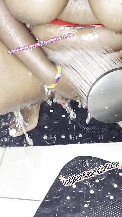 Horny Teen Girl +18yrs Gets Naughty in the Shower Recording Video 4 Her Lecturer Lover!