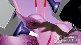 MMD R18 Ryuko, salope sexy nue, veut jouir brutalement en bikini avec un gros cul, danse sexuelle hentai 3D, HMV