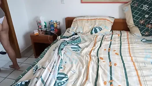 At the beach, I enjoy watching my stepmother while she relaxes. I masturbate while caressing her.