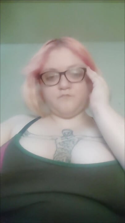 Amputated Fat BBW Playing with Her Huge Tits - Amateur Slow Motion